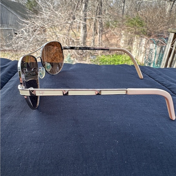 Francis Drake Aviator Sunglasses - Gold Frame with Brown Lenses main image 5